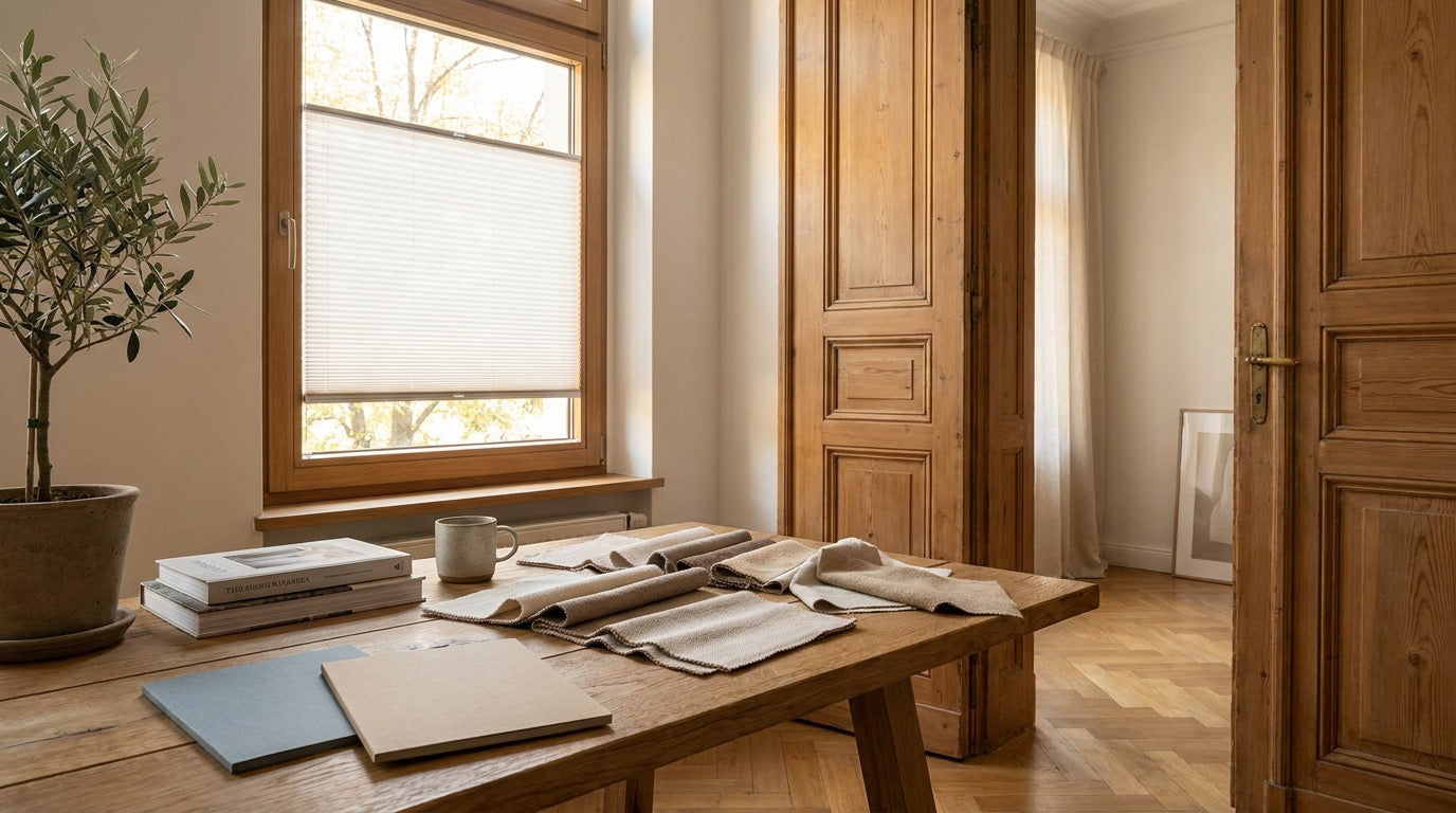 Welche Plissee-Farbe passt? So findest du die richtige Wirkung – Ella Wabenplissee am Fenster