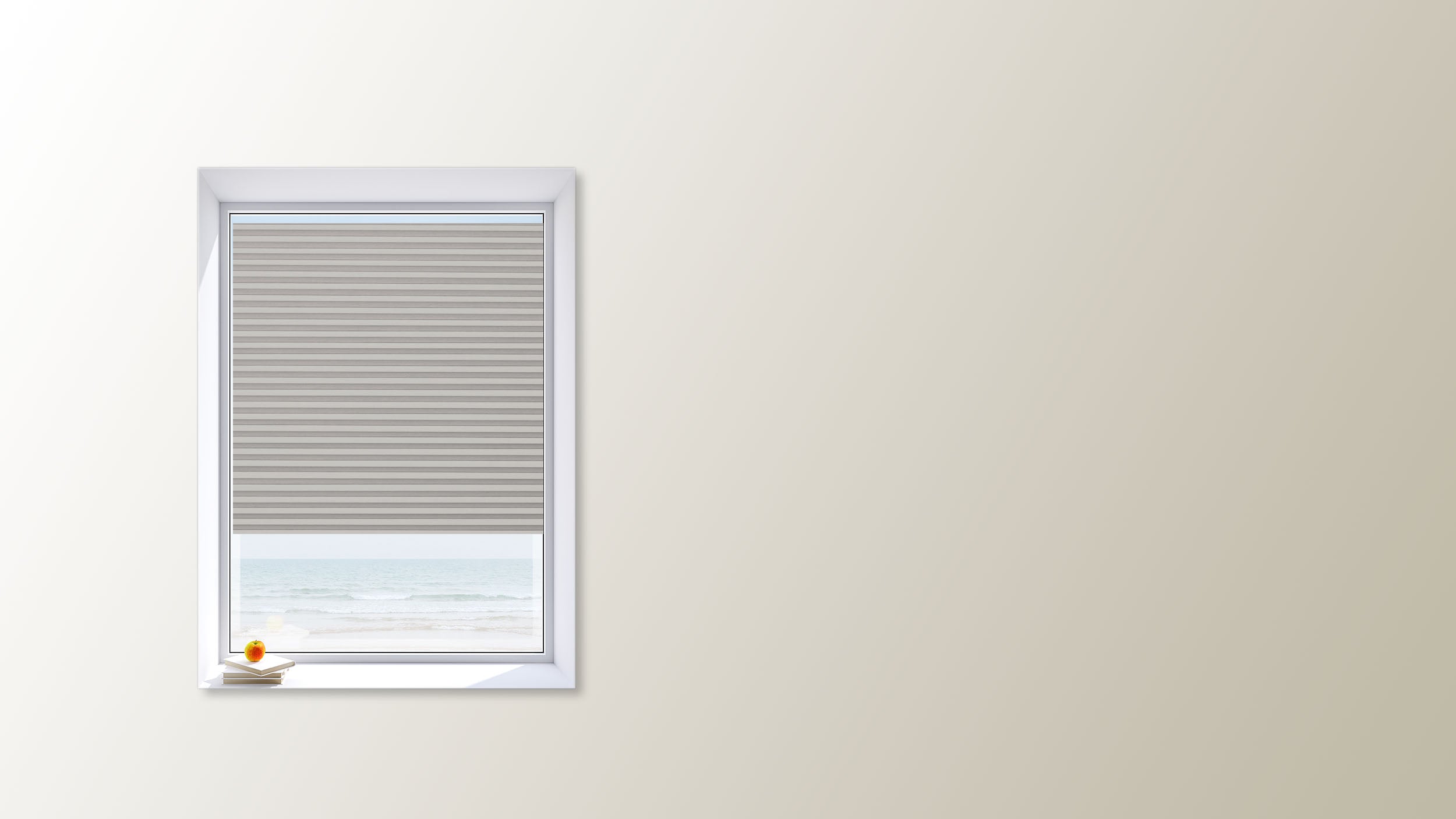 Light Taupe | Ella Wabe Plissee | sand | verdunkelnd