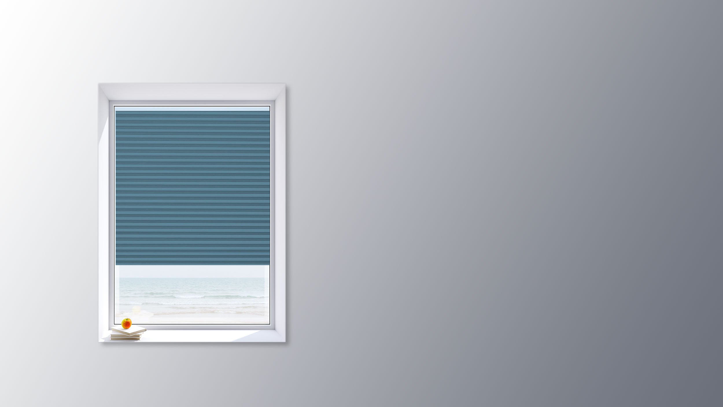 Blue Ice | Ella Wabe Plissee | hellblau | verdunkelnd