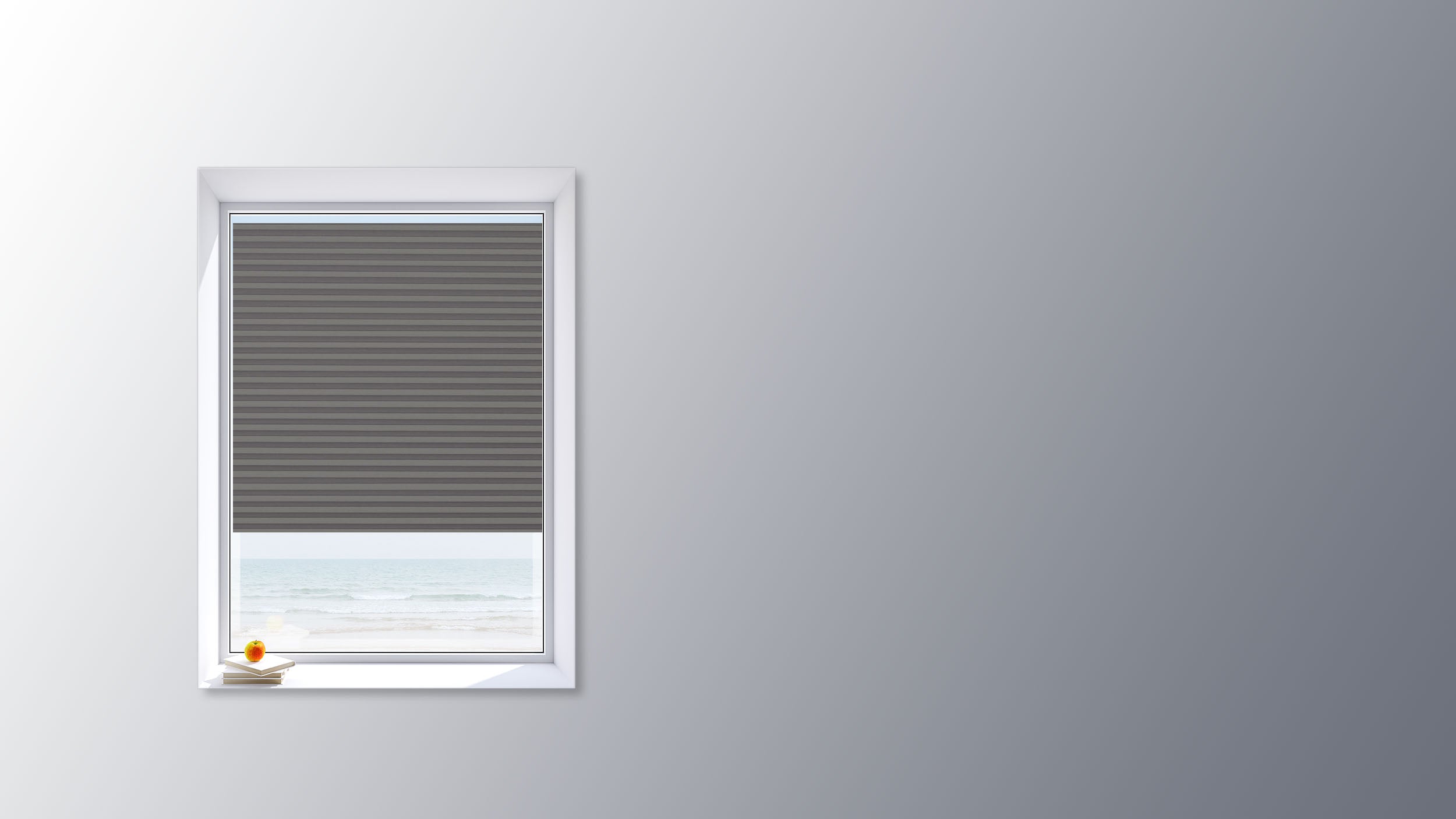 Moon Grey | Ella Wabe Plissee | grau | verdunkelnd