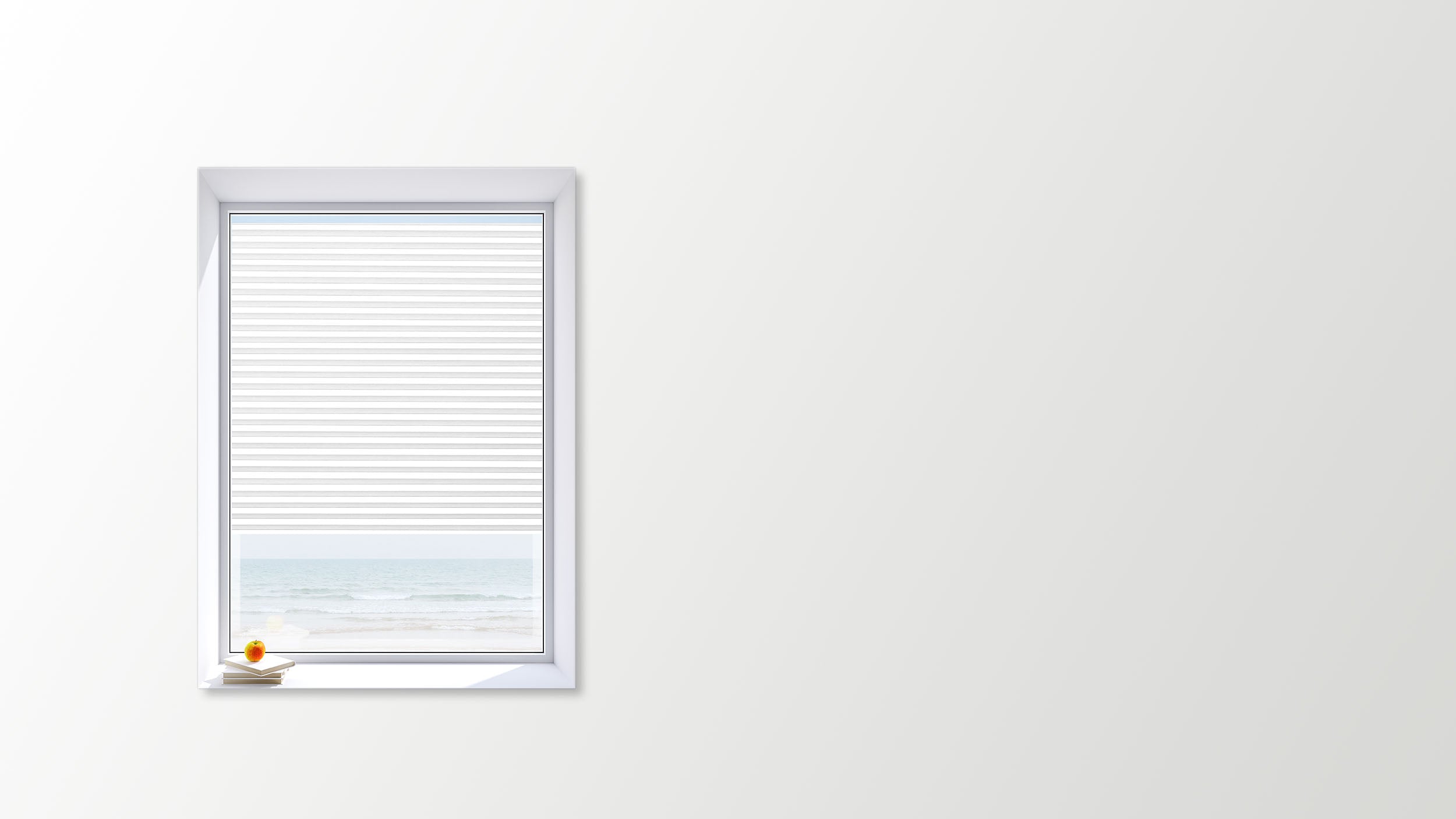 Ella Wabenplissee - Blanc de Blanc - weiß