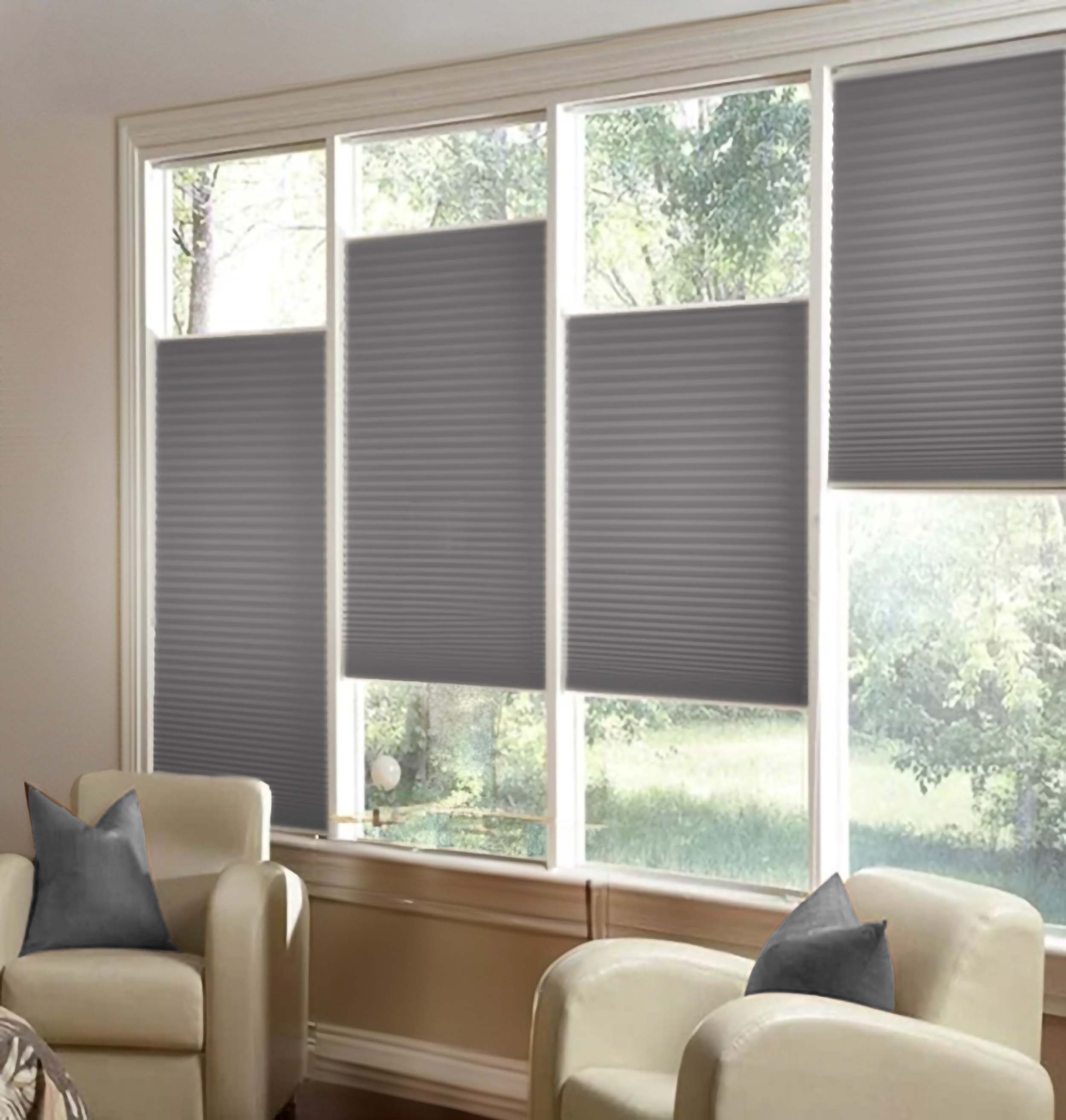 Moon Grey | Ella Wabe Plissee | grau