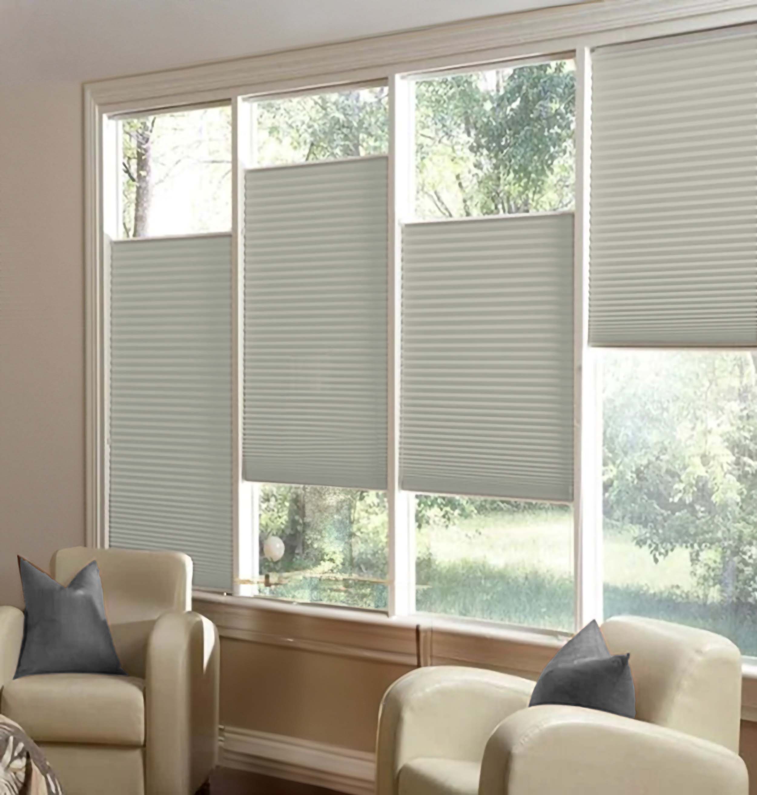 Vapor Gray | Ella Wabe Plissee | grau | verdunkelnd