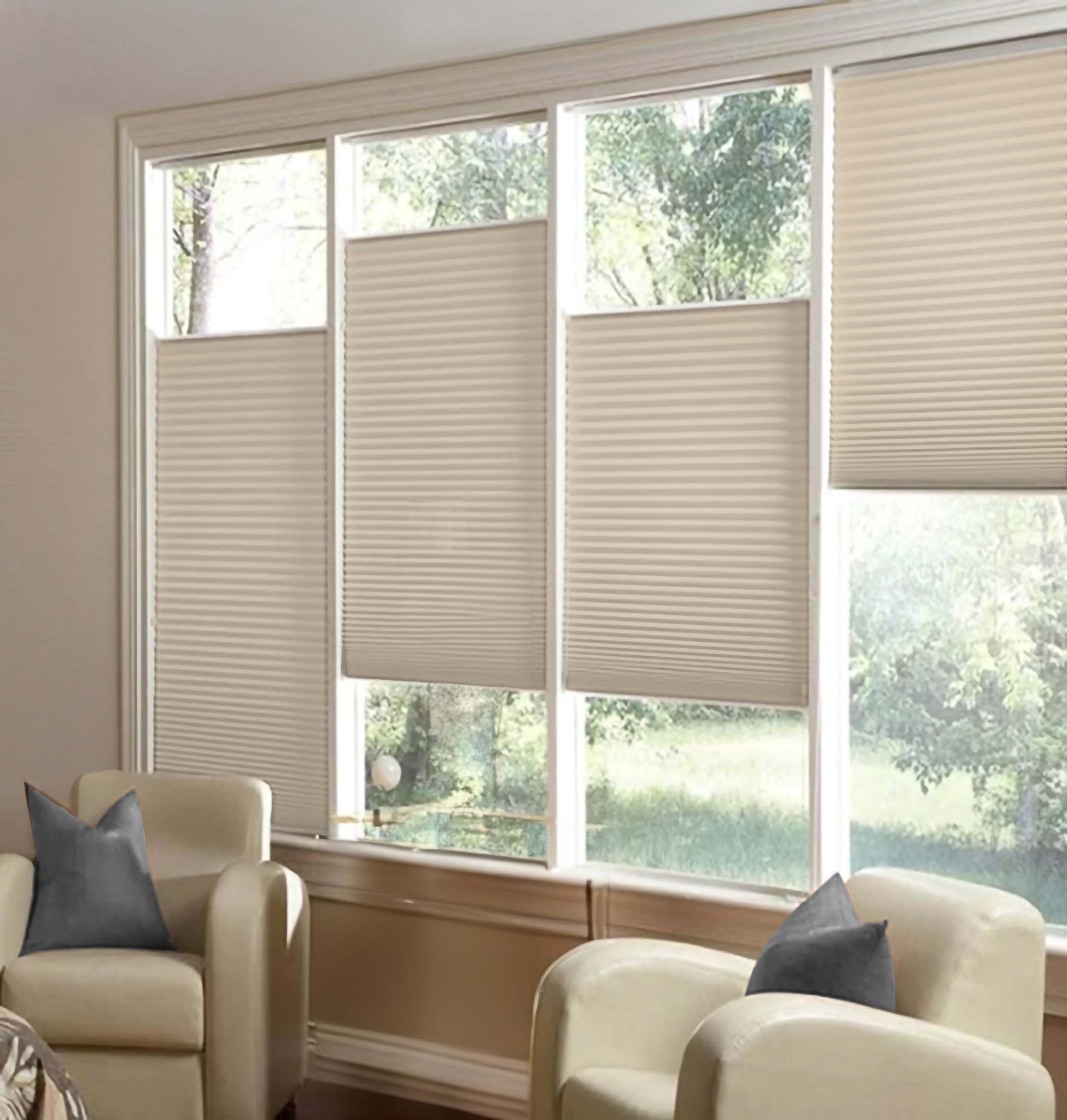 Light Taupe | Ella Wabe Plissee | sand