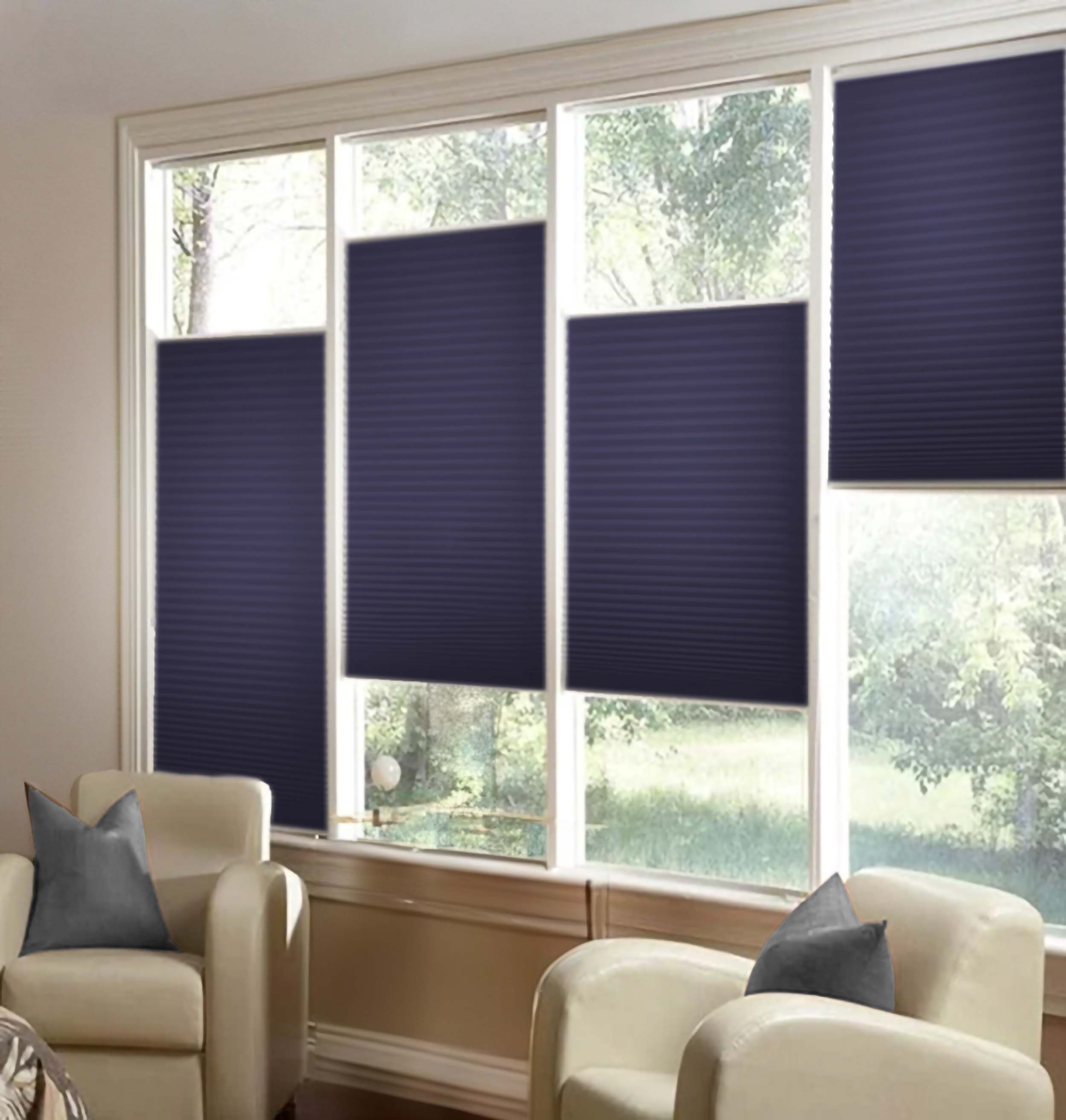 Dress Blue | Ella Wabe Plissee | blau