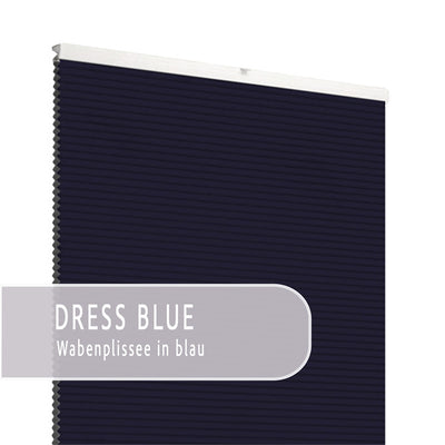 Dress Blue | Ella Wabe Plissee | blau | verdunkelnd