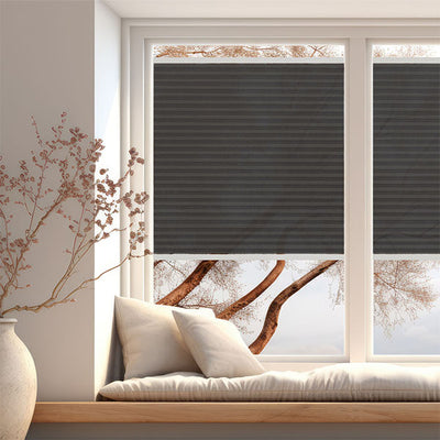 Moon Grey | Ella Wabe Plissee | grau | verdunkelnd