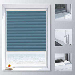 Blue Ice | Ella Wabe Plissee | hellblau