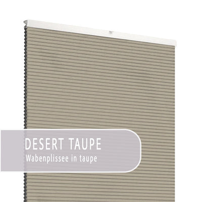 Desert Taupe | Ella Wabe Plissee | taupe | verdunkelnd