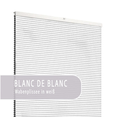 Blanc de Blanc | Ella Wabe Plissee | weiß | verdunkelnd